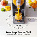 NORDA 2L Slushie Machine Frozen Drink Maker Slushy Ice Cream Maker No Ice Compressor Touchscreen for Home BBQ Party - Rear View