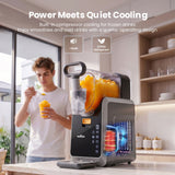 NORDA 2L Slushie Machine Frozen Drink Maker Slushy Ice Cream Maker No Ice Compressor Touchscreen for Home BBQ Party - Close-Up Angle