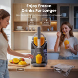 NORDA 1.3L Slushie Machine Frozen Drink Maker Slushy Ice Cream Maker No Ice Compressor Touchscreen for Home BBQ Party - 45-Degree Angle