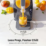 NORDA 1.3L Slushie Machine Frozen Drink Maker Slushy Ice Cream Maker No Ice Compressor Touchscreen for Home BBQ Party - Rear View