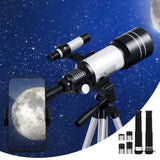 Portable 150X HD Astronomy Telescope with Tripod Optical Outdoor for Kids Adults - Close-Up Angle