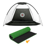 Everfit 3M Golf Practice Net And Training Mat Set Driving Target Black - Side View
