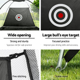 Everfit 3M Golf Practice Net And Training Mat Set Driving Target Black - Rear View
