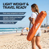 Weisshorn Beach Tent 3-4 Person Pop Up Sun Shade UPF 50 Automatic Outdoor Orange - Low Angle