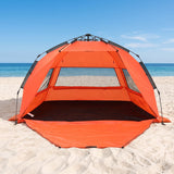 Weisshorn Beach Tent 3-4 Person Pop Up Sun Shade UPF 50 Automatic Outdoor Orange - Extra Image