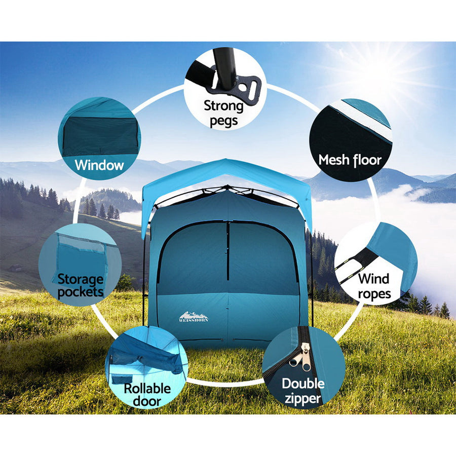 Weisshorn Double Camping Shower Toilet Tent Outdoor Fast Set Up Change Room, image 5