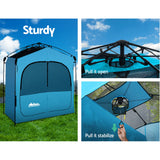 Weisshorn Double Camping Shower Toilet Tent Outdoor Fast Set Up Change Room - Rear View