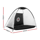 Everfit 3M Golf Practice Net Portable Training Aid Driving Target Tent Black - Front View