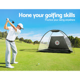 Everfit 3M Golf Practice Net Portable Training Aid Driving Target Tent Black - 45-Degree Angle