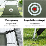 Everfit 3M Golf Practice Net Portable Training Aid Driving Target Tent Green - Close-Up Angle