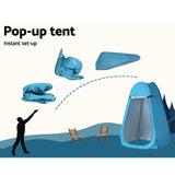 Weisshorn Pop up Camping Shower Toilet Tent Outdoor Privacy Change Room - Top-Down View