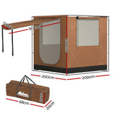 Weisshorn Camping Tent SUV Car Side Awning 2x2m Canopy Outdoor Portable 4WD - Front View