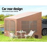 Weisshorn Camping Tent Car SUV Rear Side Canopy Portable Shelter Family Home 4WD - Top-Down View