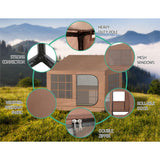 Weisshorn Camping Tent Car SUV Rear Side Canopy Portable Shelter Family Home 4WD - Rear View