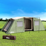 Weisshorn Instant Up Camping Tent 10 Person Outdoor Family Hiking Tents 3 Rooms - Close-Up Angle