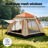 Weisshorn Pop Up Camping Tent 3-4 Person Automatic Tent Instant Setup Waterproof - Top-Down View