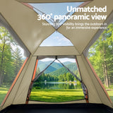 Weisshorn Pop Up Camping Tent 3-4 Person Automatic Tent Instant Setup Waterproof - 45-Degree Angle