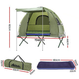 Weisshorn 5-in-1 Camping Tent Cot 1-person Air Mattress Camping Bed - Front View