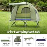 Weisshorn 5-in-1 Camping Tent Cot 1-person Air Mattress Camping Bed - Top-Down View