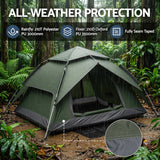 Weisshorn 2 Person Camping Tent Automatic Pop Up Water Repellent Shade Outdoor - Side View