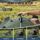 Weisshorn 2 Person Camping Tent Automatic Pop Up Water Repellent Shade Outdoor - 45-Degree Angle