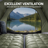 Weisshorn 2 Person Camping Tent Automatic Pop Up Water Repellent Shade Outdoor - Rear View