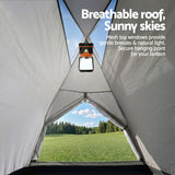 Weisshorn 2 Person Instant Pop Up Camping Tent Automatic Waterproof Hiking Beach - Top-Down View