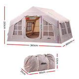 Weisshorn Camping Tent Inflatable Beach Tent 6 Person 360CM - Front View