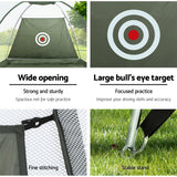 Everfit 3M Golf Practice Net And Training Mat Set Driving Target Green - Rear View