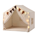 Keezi Kids Play Tent with Star Lights Windows Flag 144cmx95cm Playhouse - Low Angle