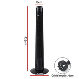 Devanti 93cm Remote-Controlled Oscillating Tower Fan with 3 Speed Settings - Front View