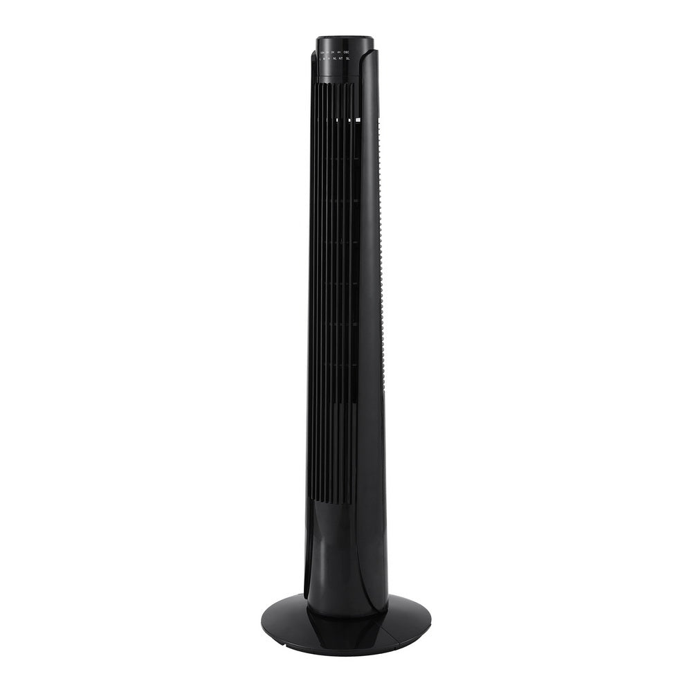 Devanti 93cm Remote-Controlled Oscillating Tower Fan with 3 Speed Settings