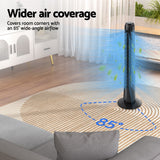 Devanti 93cm Remote-Controlled Oscillating Tower Fan with 3 Speed Settings - 45-Degree Angle