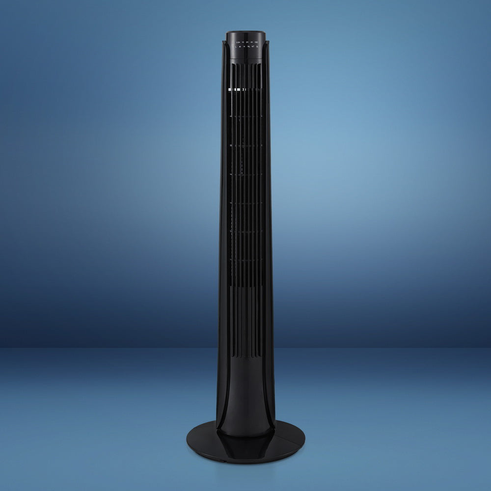 Devanti 93cm Remote-Controlled Oscillating Tower Fan with 3 Speed Settings