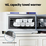 Devanti 16L Towel Warmer UV Sterilizer Heater Cabinet Beauty SPA Salon White - Top-Down View