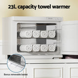 Devanti 23L Towel Warmer UV Sterilizer Heater Cabinet Beauty SPA Salon White - Top-Down View