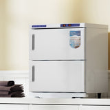 Devanti 32L Towel Warmer UV Sterilizer Heater Cabinet Beauty SPA Salon White - Close-Up Angle