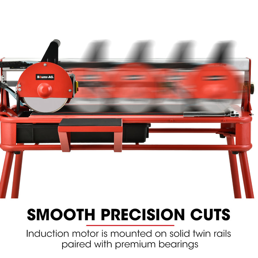 BAUMR-AG 800W Electric Tile Saw Cutter with 200mm (8') Blade, 720mm Cutting Length, Side Extension Table
