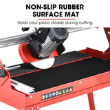 BAUMR-AG 800W Electric Tile Saw Cutter with 200mm (8') Blade, 620mm Cutting Length - Close-Up Angle
