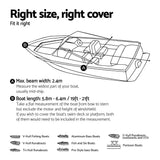 Seamanship Boat Cover 19-21ft Trailerable Jumbo Marine Grade Heavy Duty Black - Side View