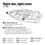 Seamanship Boat Cover 25-27ft Trailerable Jumbo Marine 600D Heavy Duty Black - Side View