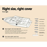 Seamanship Boat Cover 25-27ft Trailerable Jumbo Marine 600D Heavy Duty Grey - Front View