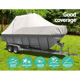 Seamanship Boat Cover 25-27ft Trailerable Jumbo Marine 600D Heavy Duty Grey - Side View