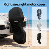 Seamanship Full Outboard Boat Motor Engine Cover Dust Rain Protection 100hp -150hp 600D Black - Top-Down View