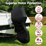 Seamanship Full Outboard Boat Motor Engine Cover Dust Rain Protection 100hp -150hp 600D Black - 45-Degree Angle