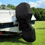 Seamanship Full Outboard Boat Motor Engine Cover Dust Rain Protection 100hp -150hp 600D Black - Close-Up Angle