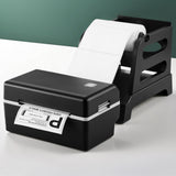 Thermal Label Printer Shipping Address Barcode USB Label Maker with Stand - Close-Up Angle
