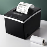 High-Speed Thermal Receipt Printer with Auto Cutter and Label Making Capabilities - Close-Up Angle