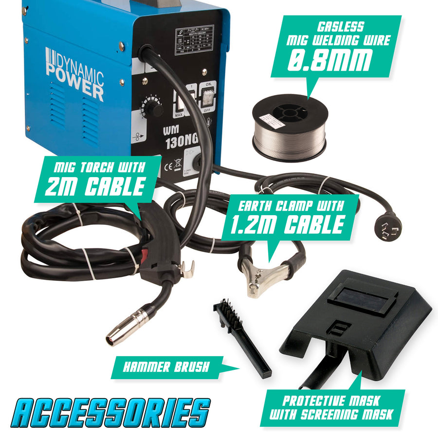 MIG Gasless Welder 130Amp + WIRE