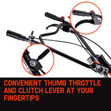 PLANTCRAFT 7.0HP Cultivator Tiller Plough Self-Propelled Rotary Rototiller - Close-Up Angle